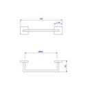 Ver imagem 2 de Porta Toalha Clean 20 Cm Black Noir 2040.bl.020.cln.no - Deca