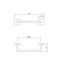 Ver imagem 2 de Porta Toalha Clean 20 Cm Black Noir 2040.bl.020.cln.no - Deca