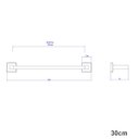 Ver imagem 3 de Porta Toalha 30CM Quadratta Gold Deca 2040.GL83.030
