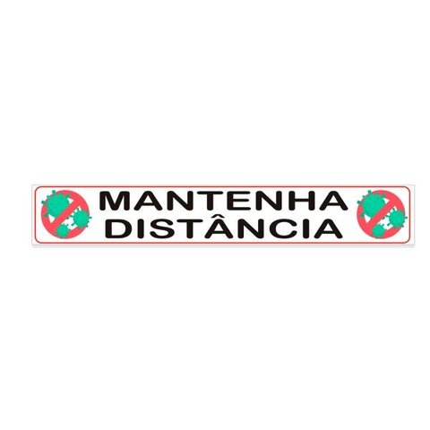 Adesivo de Chão Laminado Distanciamento Social Prevenção Covid-19 / Coronavirus - Kit com 12