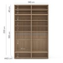 Ver imagem 3 de Closet com Maleiro 140 cm Frame Yescasa