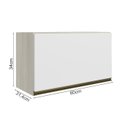 Ver imagem 3 de Armario Aereo Basc Mdf 60 Cm Kali 16337 Bianco Toq Branco Uv Nicioli