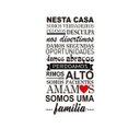 Ver imagem 2 de Adesivo Decorativo Parede Frase Nesta Casa Somos Verdadeiros