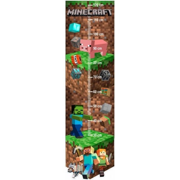 Adesivo Decorativo Infantil Régua Crescimento - Minecraft