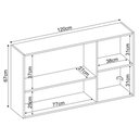 Ver imagem 3 de Armário Aéreo Firenze 120cm 3 Portas 94331 Demóbile Avena Touch e Grafito
