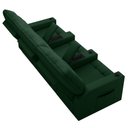 Ver mais imagens de Poltrona do Papai Reclinável Mallie 3 Lugares Baú Usb Fh9 Veludo Verde - Mpozenato