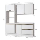 Ver imagem 3 de Armário de Cozinha Compacta 100% Mdf 205cm Branco Celeste Kappesberg