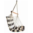 Ver imagem 2 de Cadeira de Balanço Suspensa Rede de Teto Varias Cores: Marrom com Cru Xadrez