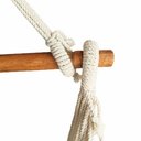 Ver imagem 3 de Cadeira de Balanço Suspensa Rede de Teto Varias Cores: Marrom com Cru Xadrez