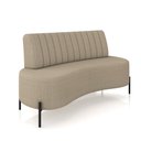 Ver imagem 5 de Sofá Living Decorativo 2 Lugares 1,35m Katara Pés de Ferro Bouclê Bege G33 - Gran Belo
