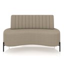 Ver imagem 2 de Sofá Living Decorativo 2 Lugares 1,35m Katara Pés de Ferro Bouclê Bege G33 - Gran Belo