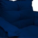 Ver imagem 4 de Poltrona Decorativa Hall de Entrada Base Giratória de Metal Opala Suede Azul Marinho - LM DECOR