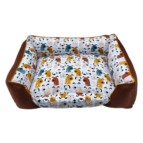 Caminha Pet Retangular Cachorrinhos 100% Algodão Conforto Térmico Base Antiderrapante e Segurança Du