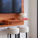Ver imagem 4 de Painel para TV até 50 Polegadas Ripado 3D Texas com Nichos e Prateleiras Decorativas Jequitiba