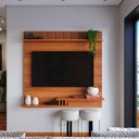 Ver imagem 2 de Painel para TV até 50 Polegadas Ripado 3D Texas com Nichos e Prateleiras Decorativas Jequitiba