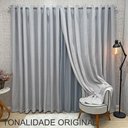 Ver imagem 3 de Cortina para Varão Athenas Linha Nobre 4,00m x 2,70m Poliéster Cinza Casa Show Enxovais