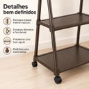 Ver imagem 6 de Cabideiro Triangular com Prateleiras Roupas Sapatos Rodinhas Forte Milemon