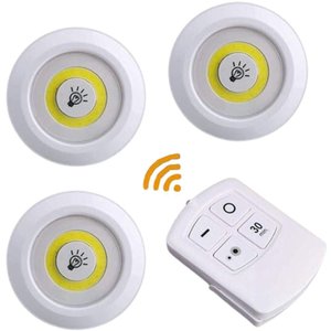 Kit 3 Lâmpadas Luminária Led Controle sem Fio