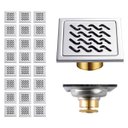 Ver imagem 1 de Ralo Inox 10x10 Banheiro Anti Odor Kit 24 Uni Anti Inseto Cozinha Resistente Lavanderia Higienico Qu