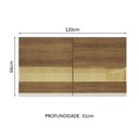 Ver imagem 3 de Armário de Cozinha Aéreo 120 cm 2 Portas com Vidro Rustic Glamy Madesa