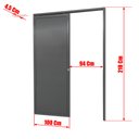 Ver imagem 4 de Porta de Correr Suspensa Lambril Dir L.25 Cinza 210x100 Brimak