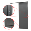 Ver imagem 3 de Porta de Correr Suspensa Lambril Dir L.25 Cinza 210x100 Brimak