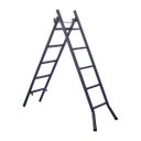 Ver imagem 2 de Escada Extensiva 3 em 1 Metalon 30x20mm 6 e 12 Degraus 160cm Brassol