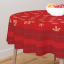 Ver imagem 1 de Toalha de Mesa Redonda Natalina Flocos de Neve