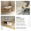 Ver imagem 4 de Mesa de Jantar Orgânica 180cm 100% Mdf Dalla Costa Casa Lar Cor:off White com Freijó