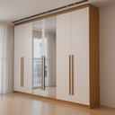 Ver imagem 5 de Guarda-Roupa Casal Magnus 6 Portas 3 Gavetas com Espelho Cinamomo/Off White - Panorama Móveis