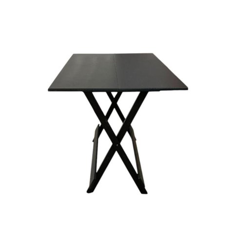 Mesa Dobrável 6 Lugares Retangular Tampo Mdf Ultra Plus 120cm X 70cm Preto