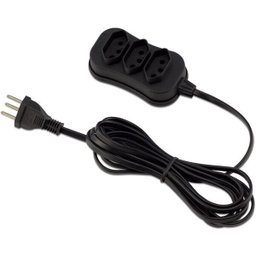 Extensao Eletrica Tripolar 1M 3 Tomadas SLIM PT - 1 Extensao Eletrica Tripolar 1M 3 Tomadas SLIM PT - 1