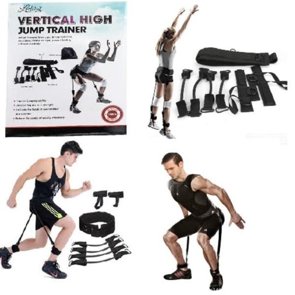 KIT ELASTICO PARA TREINO ACADEMIA EM CASA TREINAMENTO PERNA AGILIDADE CORRIDA EXERCICIOS SALTO VELOC