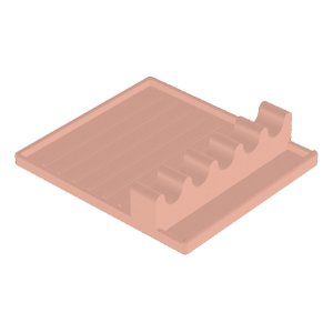 Suporte de Apoio para 5 Talheres para Bancada de Cozinha - Nude