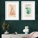 Ver imagem 1 de Kit 2 Quadros Matisse Cores Pasteis - 60x48cm:madeira Preta