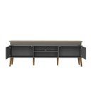 Ver imagem 6 de Rack com Painel Slim P/ Tv até 75" com 2 Portas Lumina Carvalho/grafite - Artely