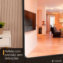 Espelho Grande Retangular Corpo Inteiro com Moldura em Metal 150 X 60 Cm - 3
