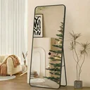 Ver imagem 2 de Espelho Grande Retangular Corpo Inteiro com Moldura em Metal 150 X 60 Cm