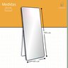Espelho Grande Retangular Corpo Inteiro com Moldura em Metal 150 X 60 Cm - 11