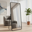 Ver imagem 1 de Espelho Grande Retangular Corpo Inteiro com Moldura em Metal 150 X 60 Cm