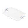 Travessa de Porcelana Branca Borboletas 30x20cm Wolff - 1