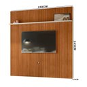 Ver imagem 3 de Painel Tv 75 Pol 238cm Ripado para Sala Kalven Cinamomo-off White M20 - D'Rossi