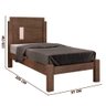 Cama de Solteiro Moderna Chocolate Amanda Framar Com Colchão Gazin - 4