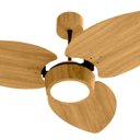 Ver imagem 2 de Ventilador de Teto Natuvent Dahlia LED 3 Pás Madeira Teca 3000k Branco Quente, Luz Amarela 127V