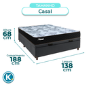 Ver imagem 3 de Cama Box Bau Cinza Casal + Colchão Molas Ensacadas Life Gold Paropas
