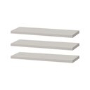 Ver imagem 2 de Kit 3 Prateleira Branca MDF 40 x 20cm Suporte Invisível