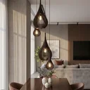Ver imagem 3 de Lustre Pendente para Sala Pé Direito Duplo Sp-Drop Marrom