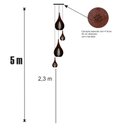 Ver imagem 6 de Lustre Pendente para Sala Pé Direito Duplo Sp-Drop Marrom