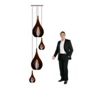 Ver imagem 5 de Lustre Pendente para Sala Pé Direito Duplo Sp-drop Marrom