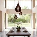 Ver imagem 4 de Lustre Pendente para Sala Pé Direito Duplo Sp-Drop Marrom